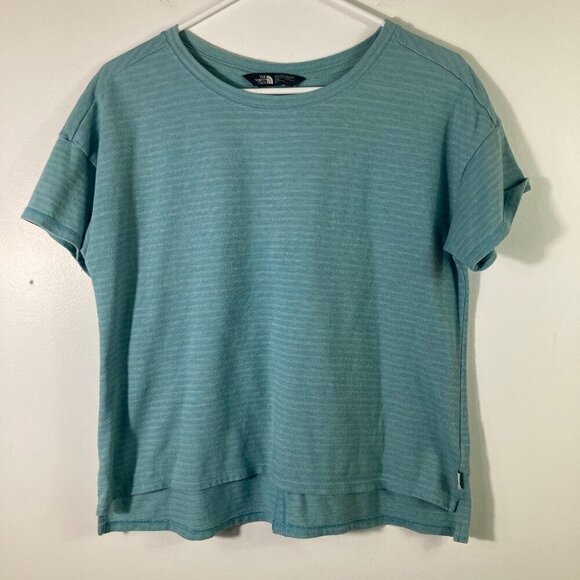 Womens The North Face Short Sleeve Emerine Top Teal M - Picture 1 of 7